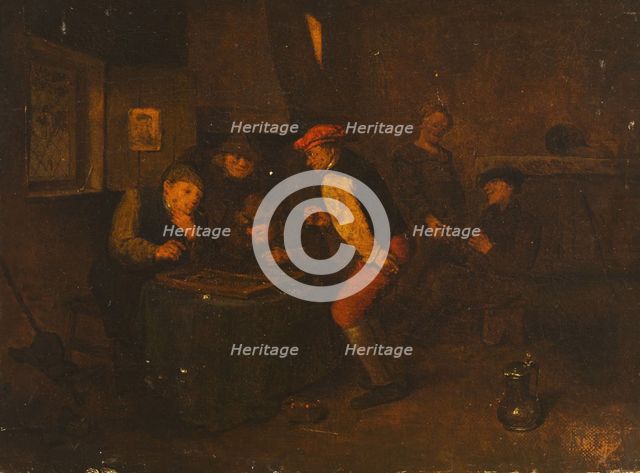 Genre Scene in an Inn (Backgammon Game), between 1680-1720. Creator: Unknown.