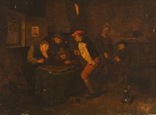 Genre Scene in an Inn (Backgammon Game), between 1680-1720. Creator: Unknown