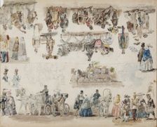 Genre scenes in St. Petersburg, 1857