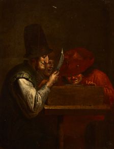 Genre Peasant Scene, 2nd half of 17th century. Creators: Unknown, Follower of Adriaen van Ostade