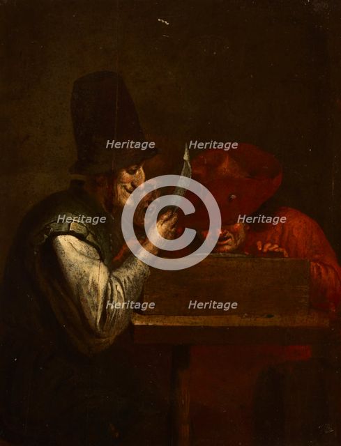 Genre Peasant Scene, 2nd half of 17th century. Creators: Unknown, Follower of Adriaen van Ostade.