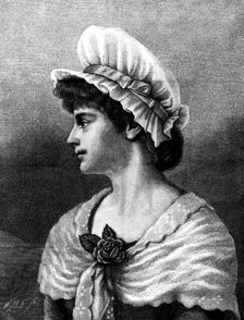 "Gentle, Loving, Good, Wearing the Rose of Womanhood", drawn by Emily Mitchell, 1883. Creator: William Biscombe Gardner