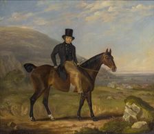 Gentleman on horseback 1843. Artist: James Flewitt Mullock