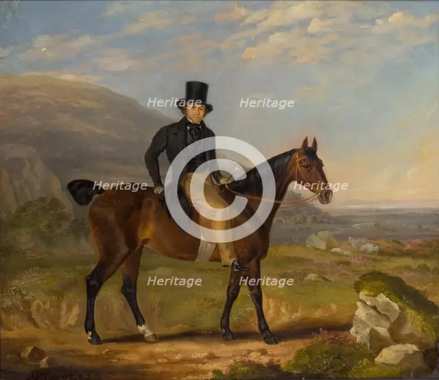 'Gentleman on horseback', 1843. Creator: James Flewitt Mullock.