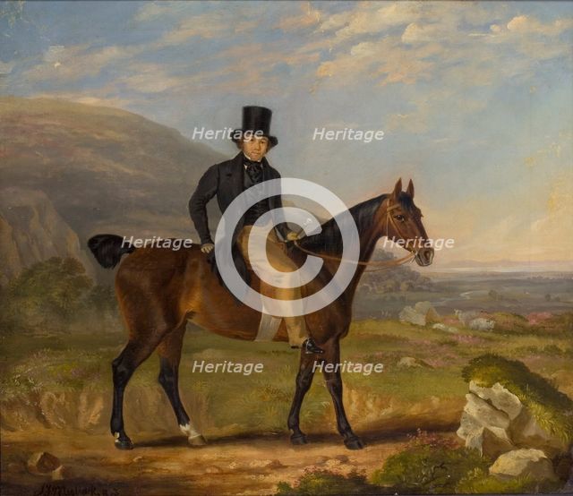 'Gentleman on horseback', 1843. Creator: James Flewitt Mullock.