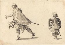 Gentleman and His Page, c. 1617. Creator: Jacques Callot