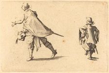 Gentleman and His Page, c. 1622. Creator: Jacques Callot