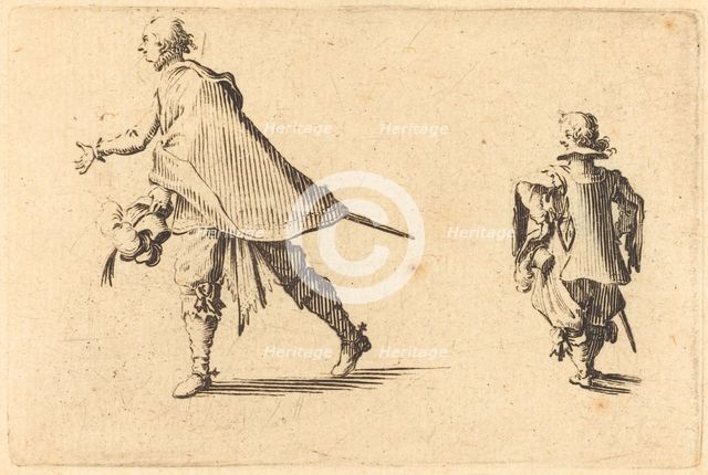Gentleman and His Page, c. 1622. Creator: Jacques Callot.