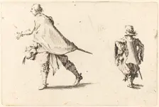 Gentleman and His Page, c. 1622. Creator: Jacques Callot