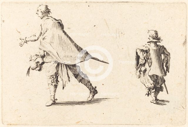 Gentleman and His Page, c. 1622. Creator: Jacques Callot.