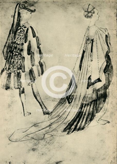 Gentleman and Lady in Court Costume, c1420-1455, (1943). Creator: Pisanello.