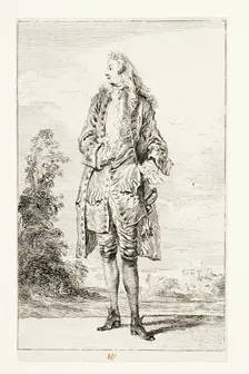 Gentleman, Hand in Vest, c. 1710. Creator: Jean-Antoine Watteau