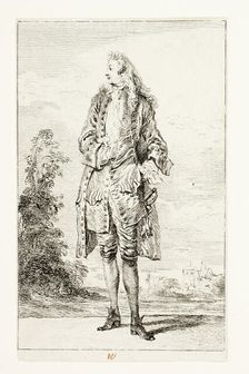 Gentleman, Hand in Vest, c. 1710. Creator: Jean-Antoine Watteau