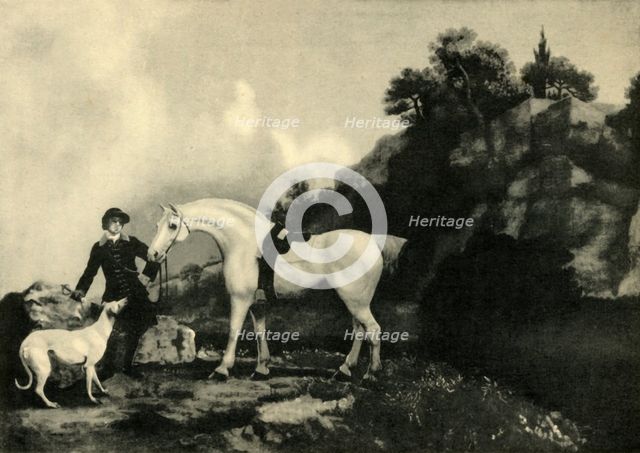 'Gentleman Holding a White Horse', (1941).  Creator: Unknown.