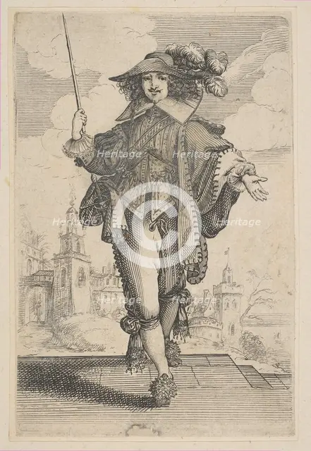 Gentleman Holding a Crop, 1629. Creator: Unknown.