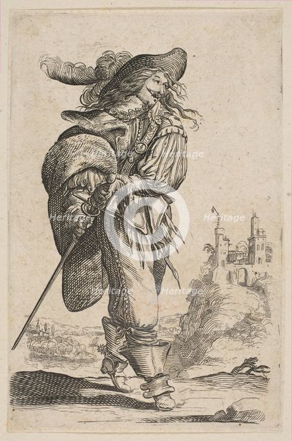 Gentleman Holding a Sword, 1629. Creator: Unknown.