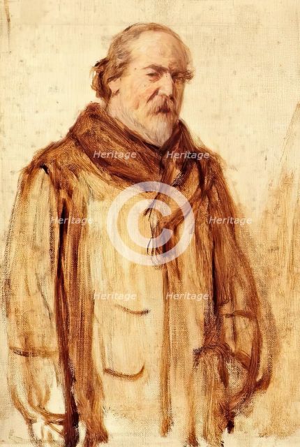 Gentleman In Fur Coat, c1890s. Creator: George Reid.