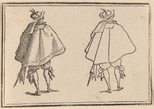 Gentleman in Large Mantle, Seen from Behind, 1621. Creator: Edouard Eckman