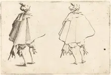 Gentleman in Large Mantle, Seen from Behind, c. 1622. Creator: Jacques Callot