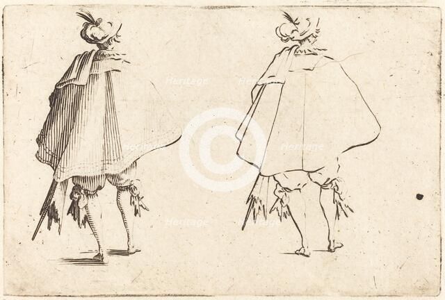 Gentleman in Large Mantle, Seen from Behind, c. 1622. Creator: Jacques Callot.