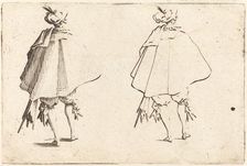 Gentleman in Large Mantle, Seen from Behind, c. 1622. Creator: Jacques Callot