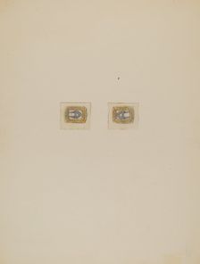 Gentleman's Stock Buckles, c. 1936. Creator: Charles Criswell