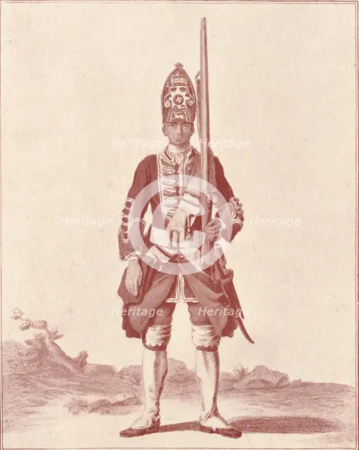 'Gentleman, the 7th (Royal Fusiliers) 1742', 1742 (1909). Artist: Unknown.