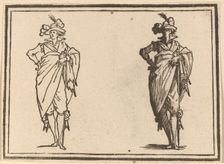 Gentleman Viewed from the Front with Hand on Hips, 1621. Creator: Edouard Eckman
