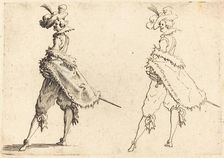 Gentleman Viewed from the Side, c. 1617. Creator: Jacques Callot