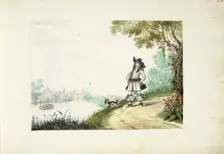 Gentleman walking along a river, c.1661. Creator: Gesina ter Borch