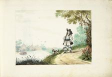Gentleman walking along a river, c.1661. Creator: Gesina ter Borch