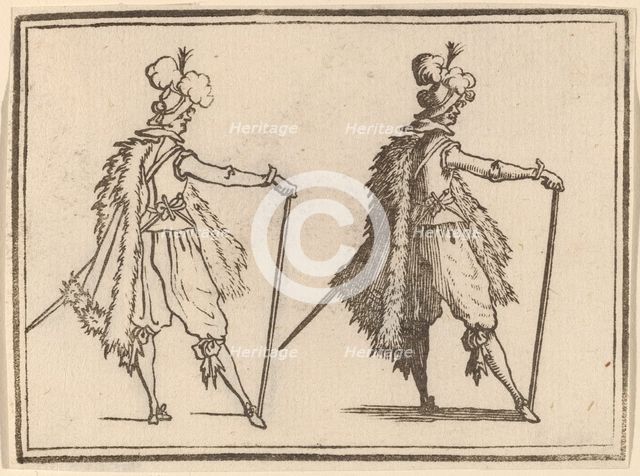 Gentleman with Cane, 1621. Creator: Edouard Eckman.