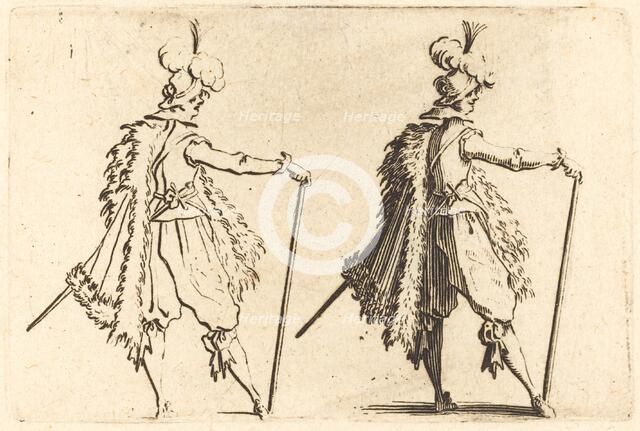 Gentleman with Cane, c. 1622. Creator: Jacques Callot.