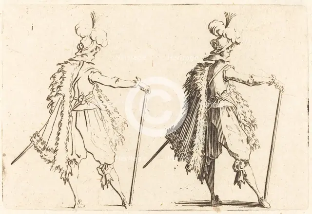 Gentleman with Cane, c. 1622. Creator: Jacques Callot.
