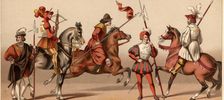 Gentlemen, crossbowman and halberdier in 1507-1520. Reigns of Louis XII and Francis I of France