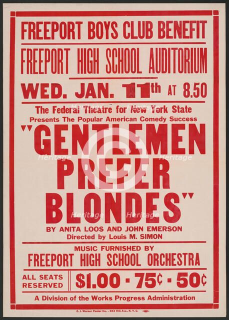 Gentlemen Prefer Blondes, [193-]. Creator: Unknown.