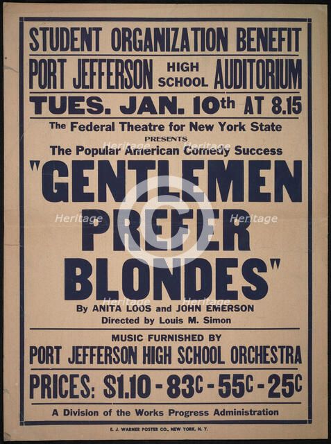 Gentlemen Prefer Blondes, Roslyn, NY, 1938. Creator: Unknown.