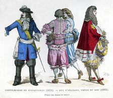Gentlemen's costume and the Duke of Orleans, Brother to King Louis XIV, 1663 (1882-1884)