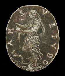 Gentleness Standing on a Serpent [reverse]. Creator: Medallist T.R.