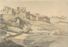 Genzano and Lake Nemi, early 19th century. Creator: Josephus Augustus Knip