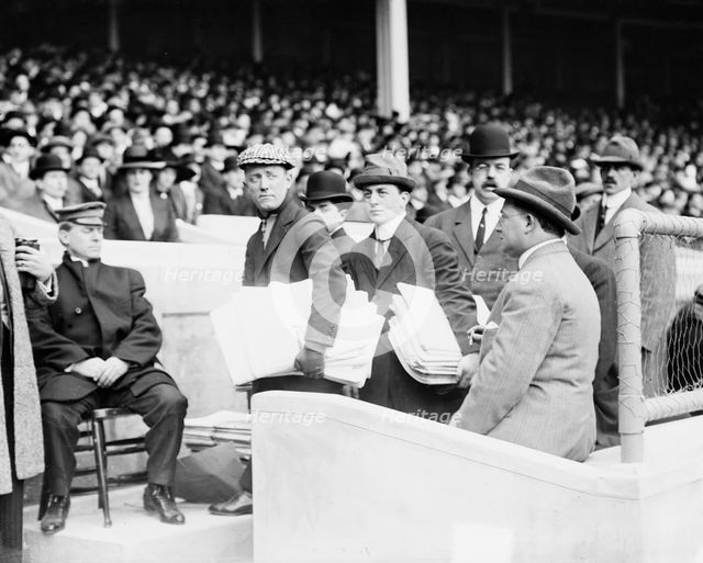 Geo. Cohan at TITANIC Game, 1912. Creator: Bain News Service.