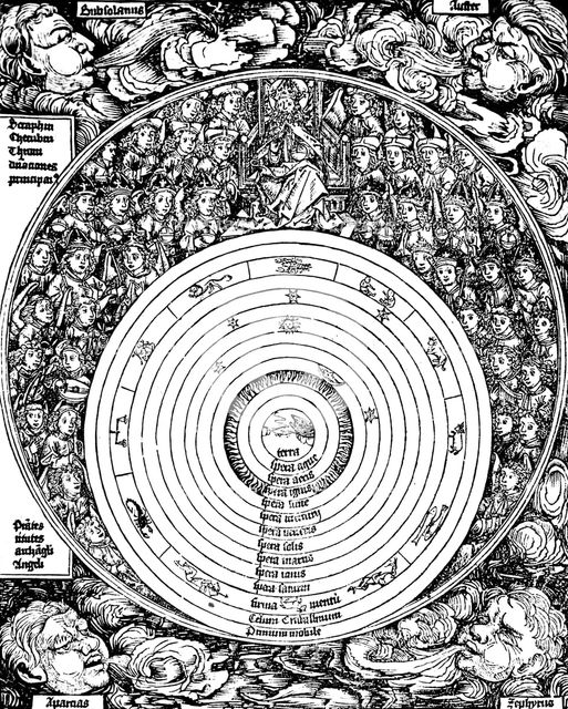 Geocentric universe, 1493. Creator: Unknown.