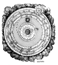 Geocentric or Earth-centred Universe, c1617. Creator: Unknown