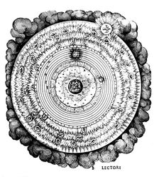 Geocentric or Earth-centred Universe, c1617. Creator: Unknown