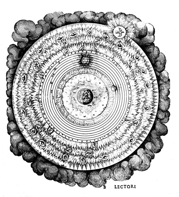 Geocentric or Earth-centred Universe, c1617. Creator: Unknown.