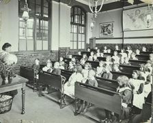 Geography lesson, Denmark Hill School, Dulwich, London, 1905