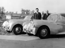 Geoff Healey (on the left), and Donald Healey, late 1940s