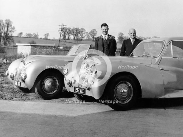 Geoff Healey (on the left), and Donald Healey, late 1940s. Artist: Unknown