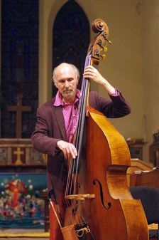 Geoff Simkins - Howard Alden Trio, St Andrews Church, Hove, East Sussex, 21 Oct 2022. Creator: Brian O'Connor