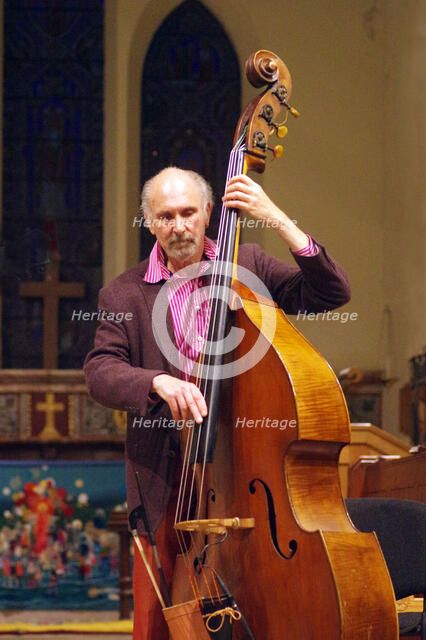 Geoff Simkins - Howard Alden Trio, St Andrews Church, Hove, East Sussex, 21 Oct 2022. Creator: Brian O'Connor.